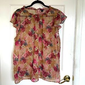 Torrid flowery sheer shirt
